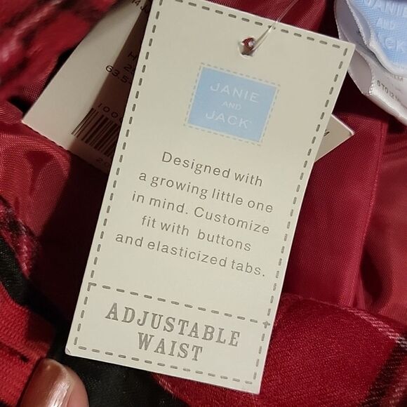 JANIE AND JACK RED PLAID WOOL PANTS, SIZE 6-12 MONTHS, NEW! - Picture 11 of 12